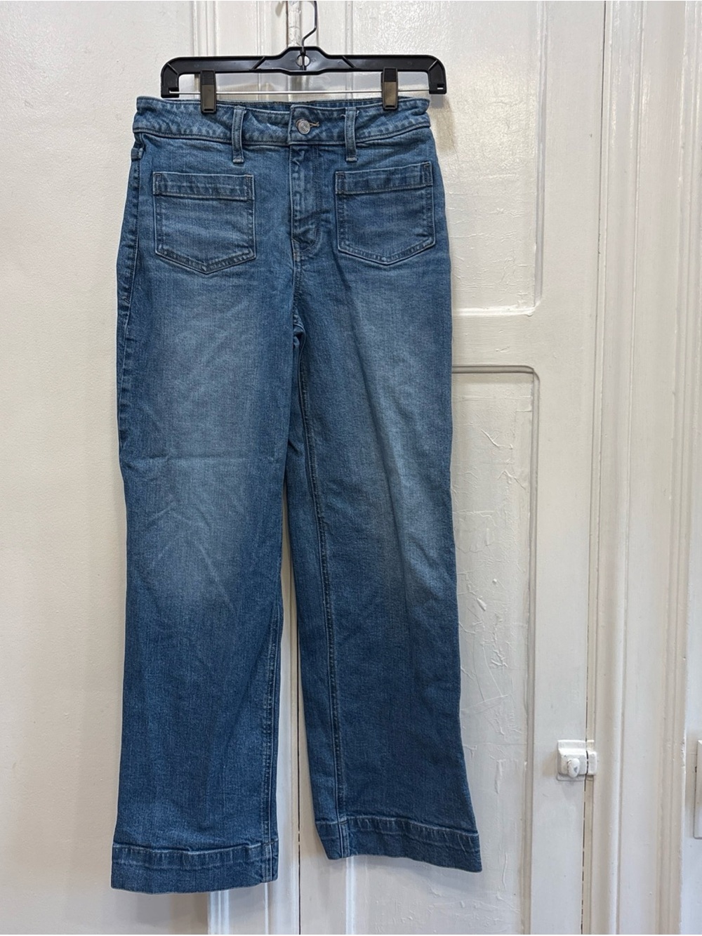 Maurices High Waist Wide Leg Jeans Women’s Size 6P front pockets Festival
